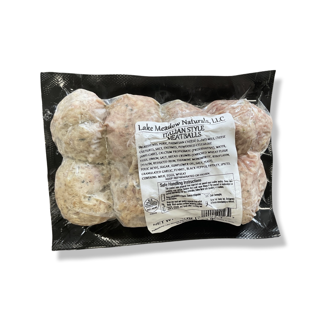 Heritage Pork Italian Meatballs Raw 1#